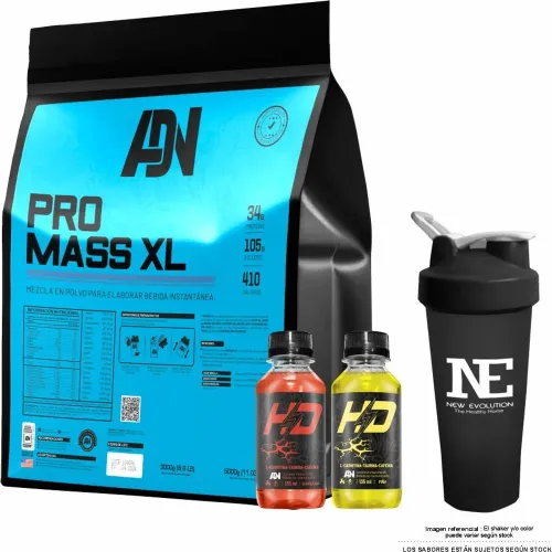 ADN NUTRITION Adn Nutrition Pro Mass Xl 3 Kg. Vainilla + Shaker