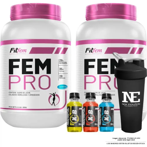 FITFEM Combo Fitfem - 2 Fem Pro 1 Kg. Chocolate + Shaker