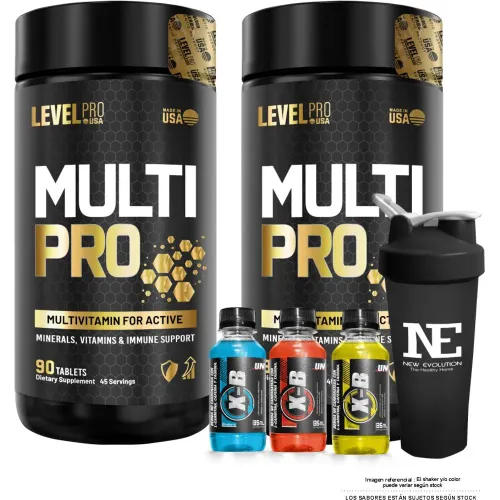 LEVEL PRO Combo Level Pro - 2 Multi Pro 90 Caps. + Shaker