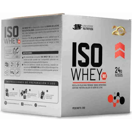 Universe Nutrition Universe Nutrition Iso Whey 90 Caja 10 Unid. Cookie