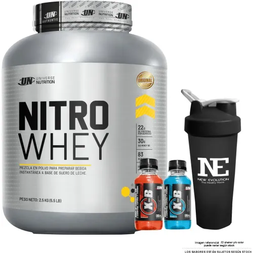Universe Nutrition Nitro Whey 2.5 Kg. Vainilla + Shaker