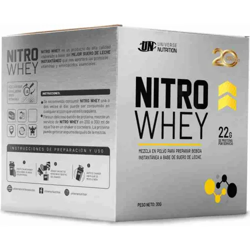 Universe Nutrition Universe Nutrition Nitro Whey Caja 10 Unid. Vainilla