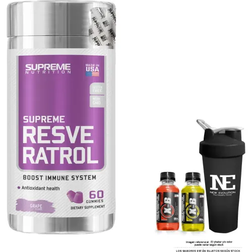 SUPREME NUTRITION Supreme Resveratrol 60 Gummies + Shaker