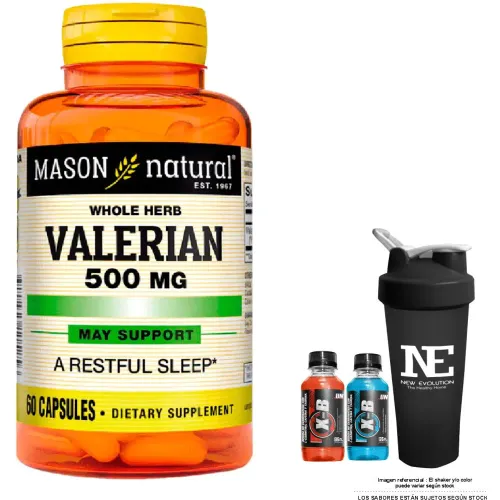 MASON Vitaminasnatural - Valeriana 500 Mg (60 Cap) + Shaker