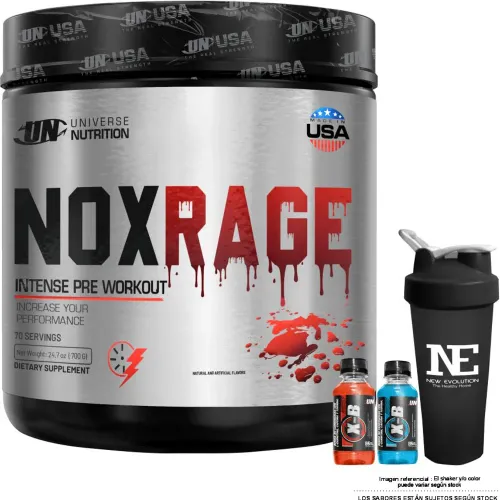 Universe Nutrition Nox Rage 700 Gr. Fruit Punch + Shaker