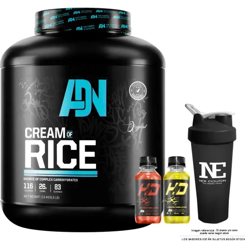 ADN NUTRITION Cream Of Rice 2.5 Kg. Chocolate + Shaker