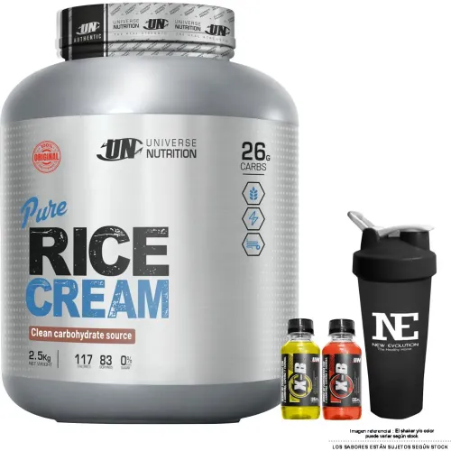 Universe Nutrition Pure Rice Cream 2.5 Kg. Cookie + Shaker