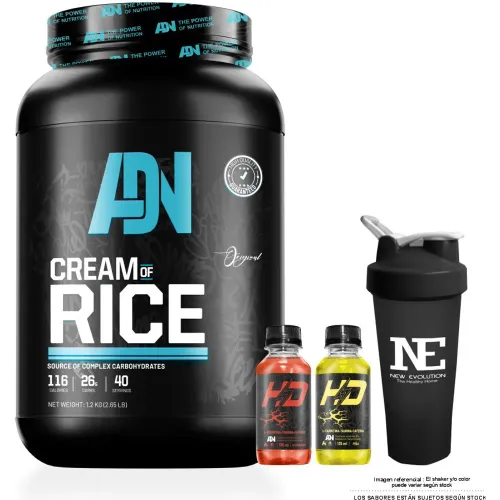 ADN NUTRITION Cream Of Rice 1.2 Kg. Chocolate + Shaker