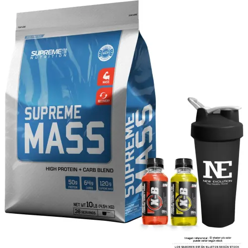 SUPREME NUTRITION Supreme Mass 10 Libras Vainilla + Shaker