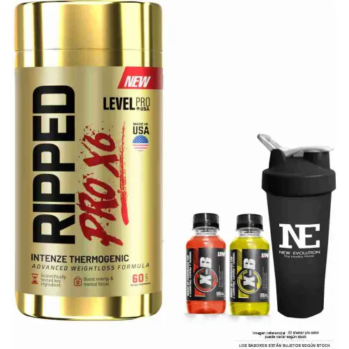 LEVEL PRO Level Pro Ripped Pro X6 60 Caps. + Shaker