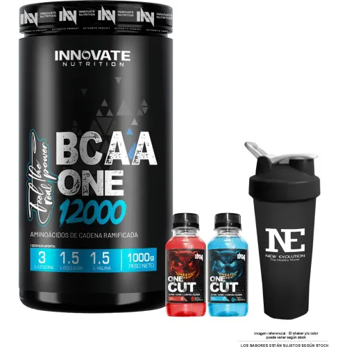 INNOVATE NUTRITION Bcaa One 12000 1kg Fruit Punch + Shaker