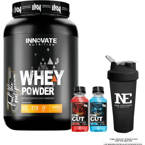 INNOVATE NUTRITION Whey Powder 1.100 Kg. Chocolate + Shaker