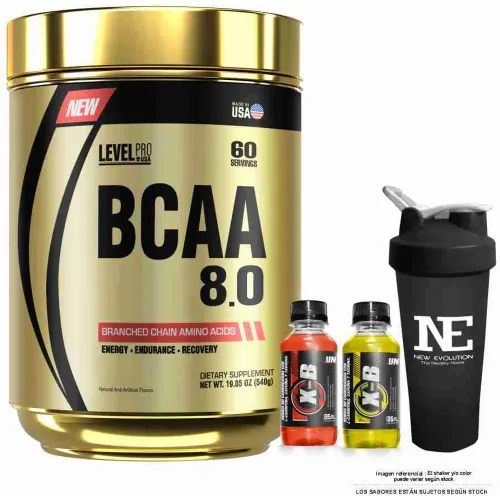 LEVEL PRO Level Pro Bcaa 8.0 540gr. Fruit Punch + Shaker