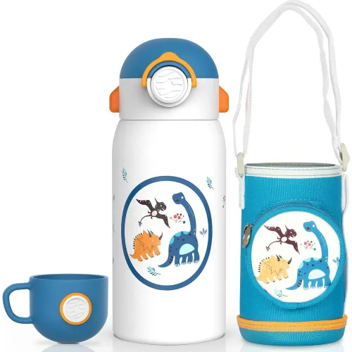 FJBOTTLE Botella Infantil De Acero Inoxidable 600 Ml
