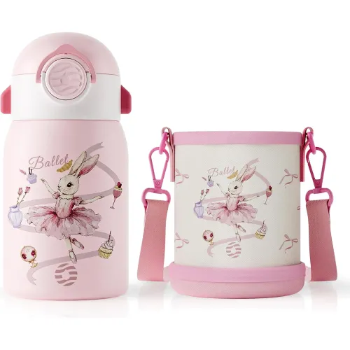 FJBOTTLE Botella Infantil De Acero Inoxidable 400 Ml