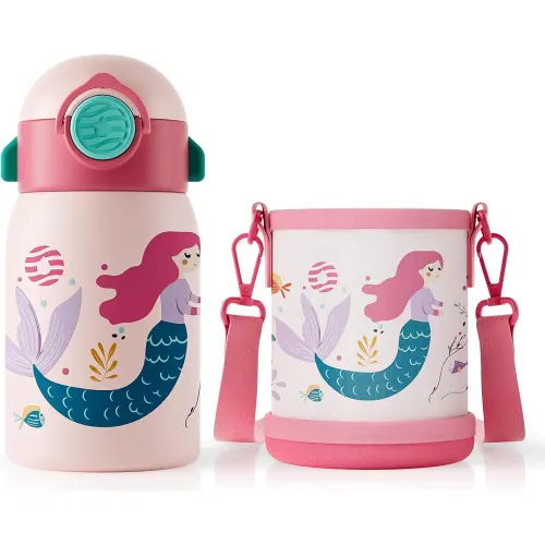 FJBOTTLE Botella Infantil De Acero Inoxidable 400 Ml