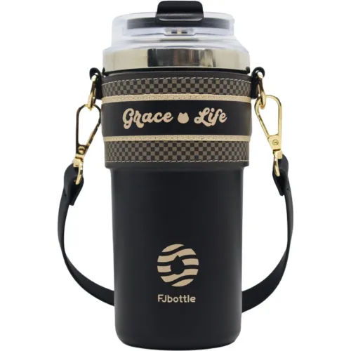 FJBOTTLE Taza Mug Témico Acero Inox Con Tapa De Tritán Y Pita 500ml