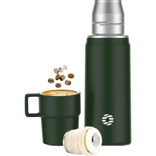 FJBOTTLE Termo Con Aislamiento De Acero Y Tapa En Forma De Taza 600ml
