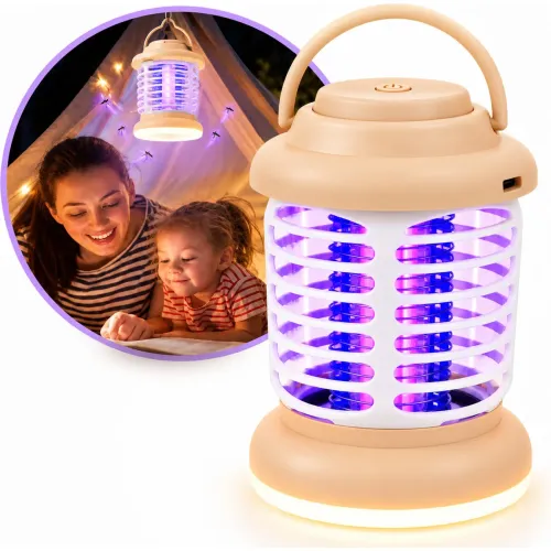GENERICO Lámpara Mata Mosquitos Eléctrica Uv Recargable Usb 2 En 1 Con Luz Led Portátil 5w