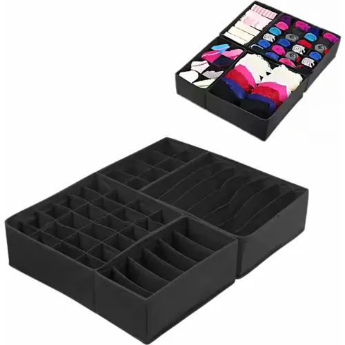 GENERICO Set De 4 Organizador Ropa Interior Clasificador Multiusos 45 Divisiones