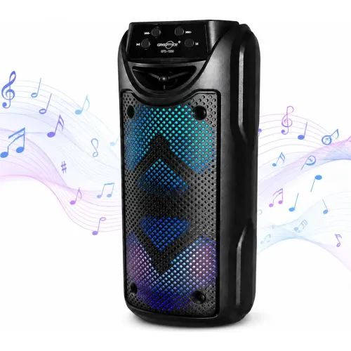 GENERICO Parlante Bluetooth Inalámbrico Gts-1550 Luces Led Rgb 10w Con Doble Parlante De 4
