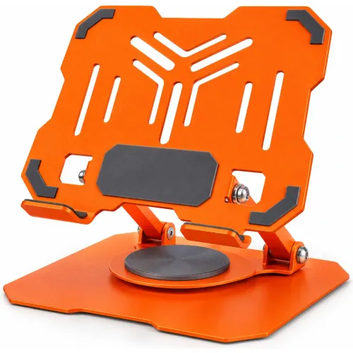 GENERICO Soporte Metálico Plegable Para Celular Y Tablet Con Base Giratoria 360° Y Altura Ajustable