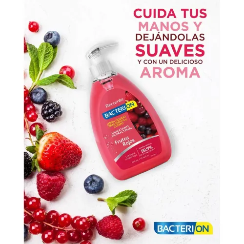 Bacterion Jabón Líquido Frutos Rojos 300 Ml