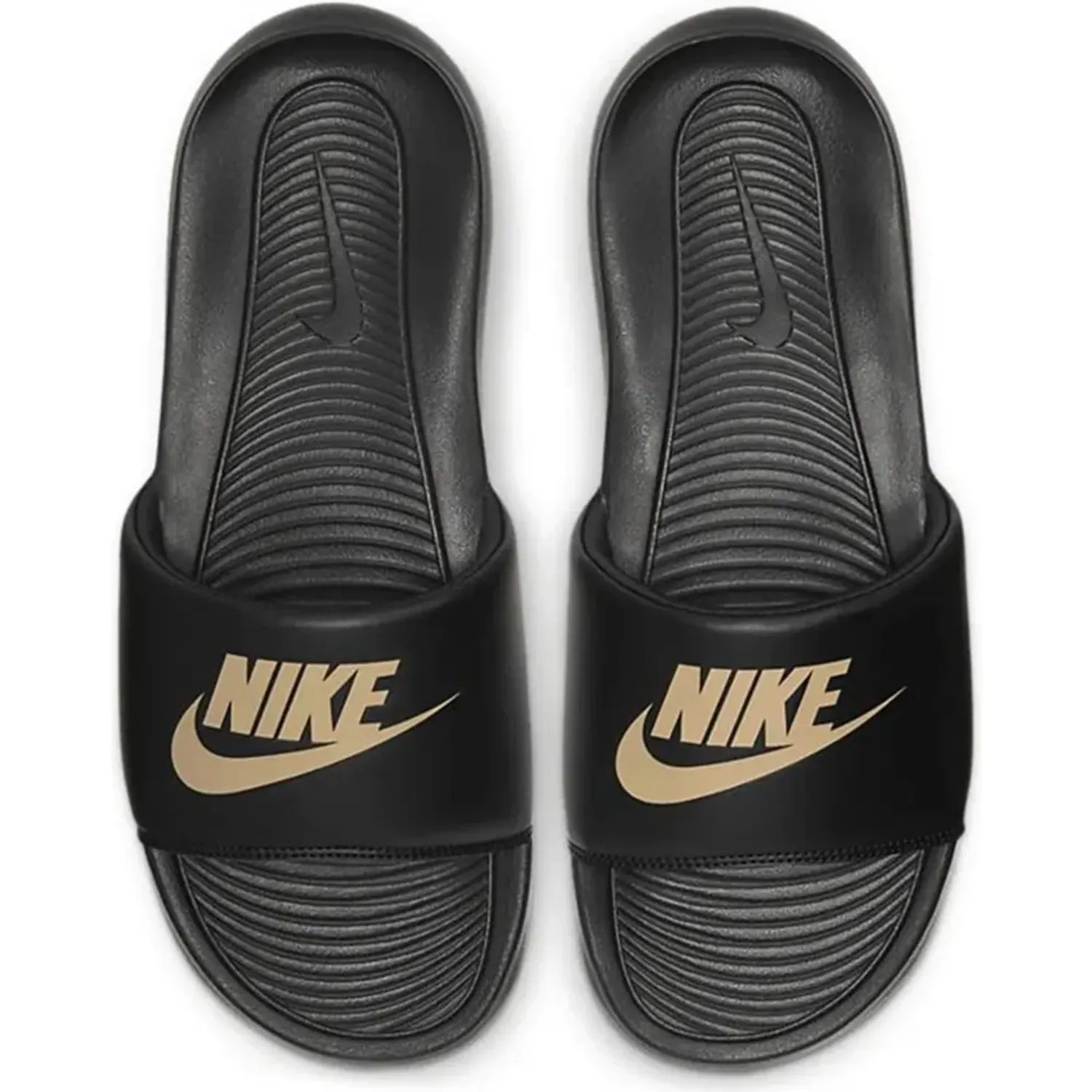 Sandalias Nike Hombre Victori One Slide color negro | Platanitos
