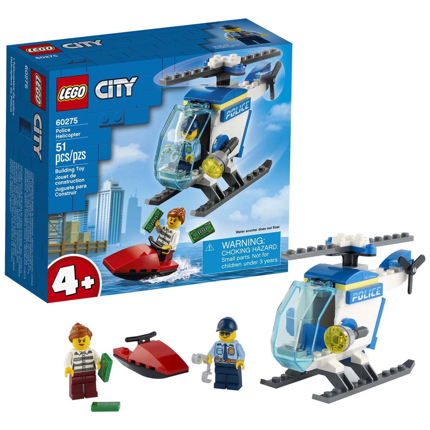 60275 Lego Helicóptero De Policía - City color  | Platanitos