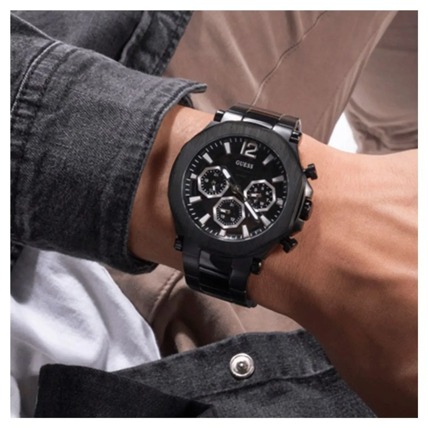 Reloj Guess Guess Gw0539g3 color negro | Platanitos