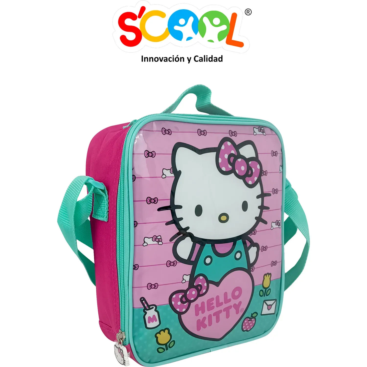 Scool Set Scool Mochila Pvc A4 Kombat Hello Kitty color rosado | Platanitos