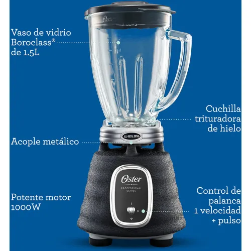 Oster Licuadora Beehive 2v Negra  700w  2114100 - Blstbpst-053