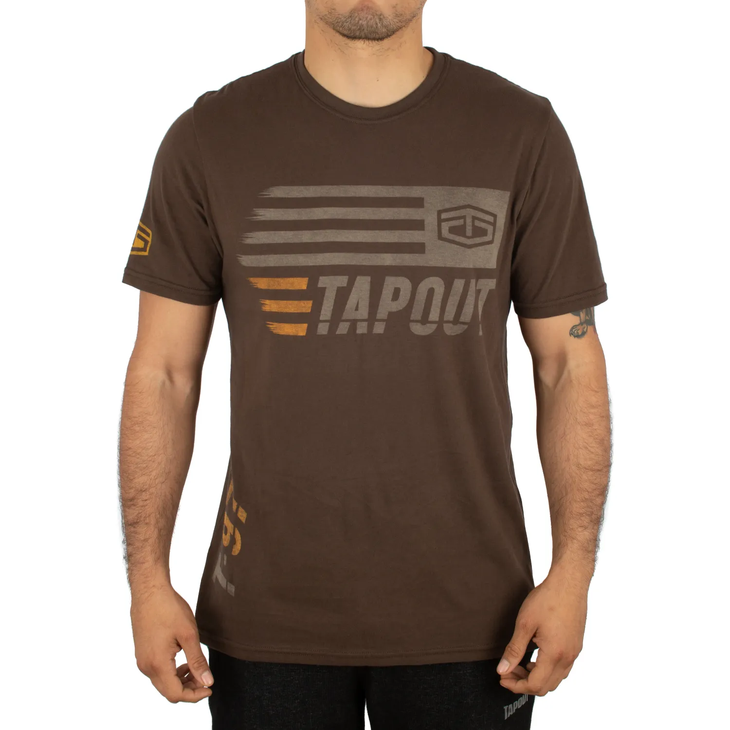 Polo Tapout Urbano Manga Corta Hombre Korpo color marron | Platanitos