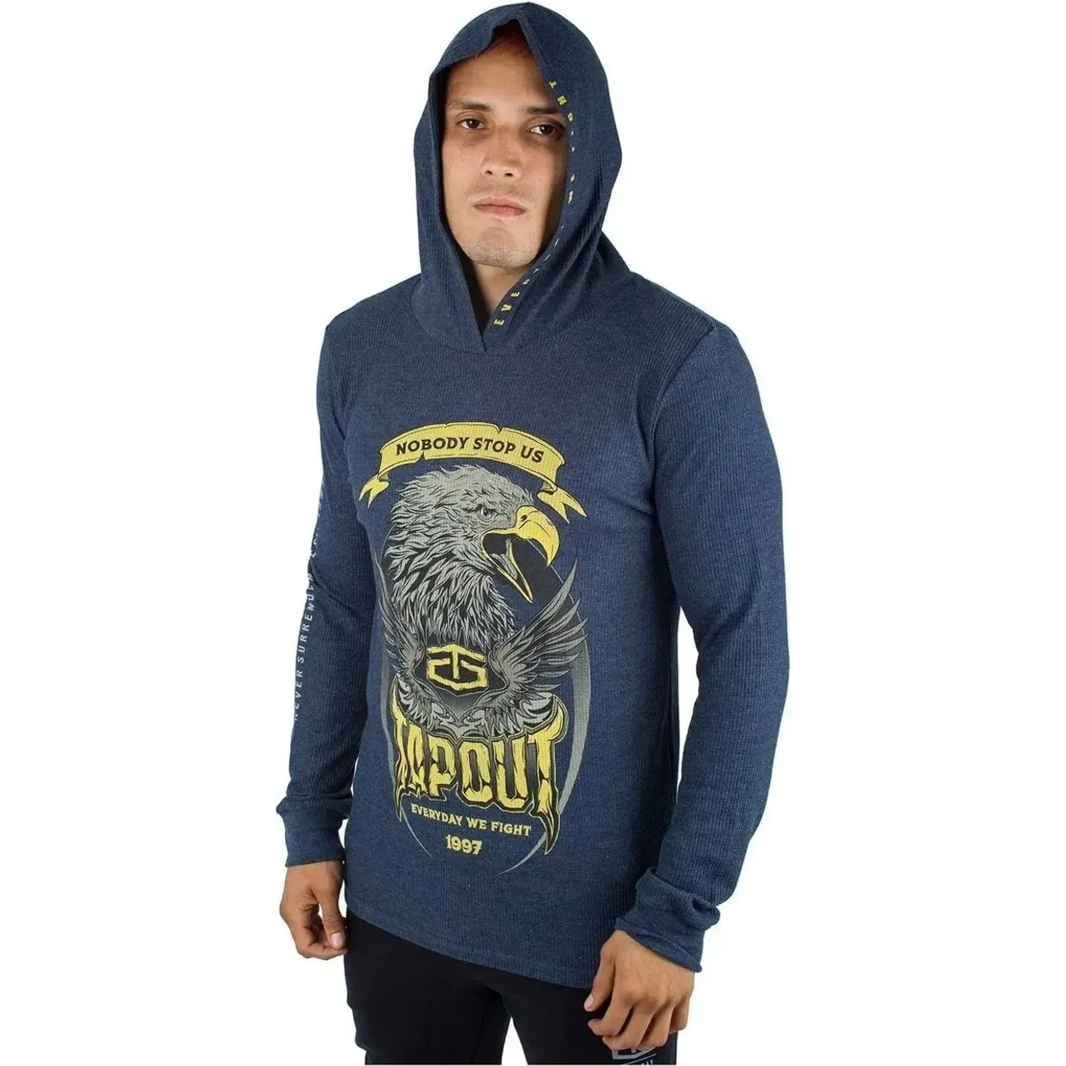 Tapout Pacomila Felpa Con Cappuccio Uomo – Vestibilità Regolare, Tasca A Marsupio, Logo Stampato