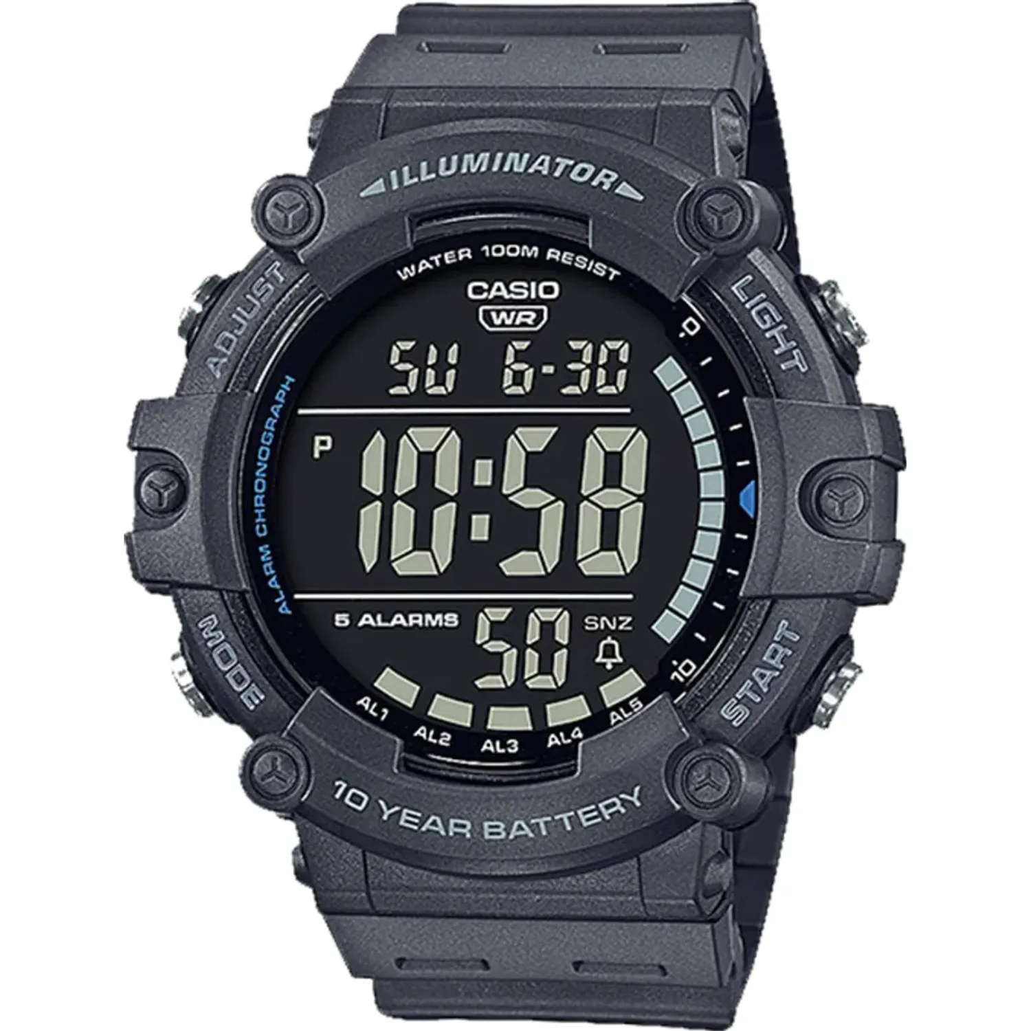 Reloj Casio Casio Ae-1500wh-8bv color plomo | Platanitos