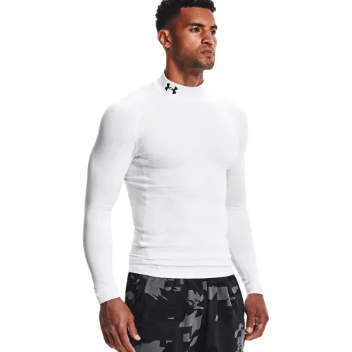 Polo Under Armour Compresion Manga Larga Training Hombre Cg Armour Mock color blanco | Platanitos