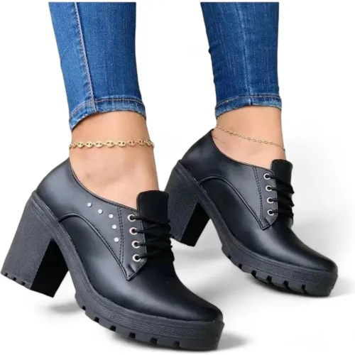 YOMAR Negro de Mujer modelo Botin Mujer Casual Quero negros sintéticos mujer 2024070313292630089 Sintético Sintético