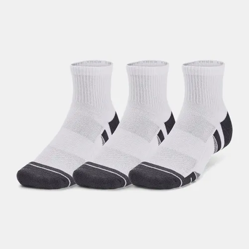 Hombre Mujer Under Armour Blanco Medias Tobilleras Unisex Adulto Performance Tech - 3 Pares