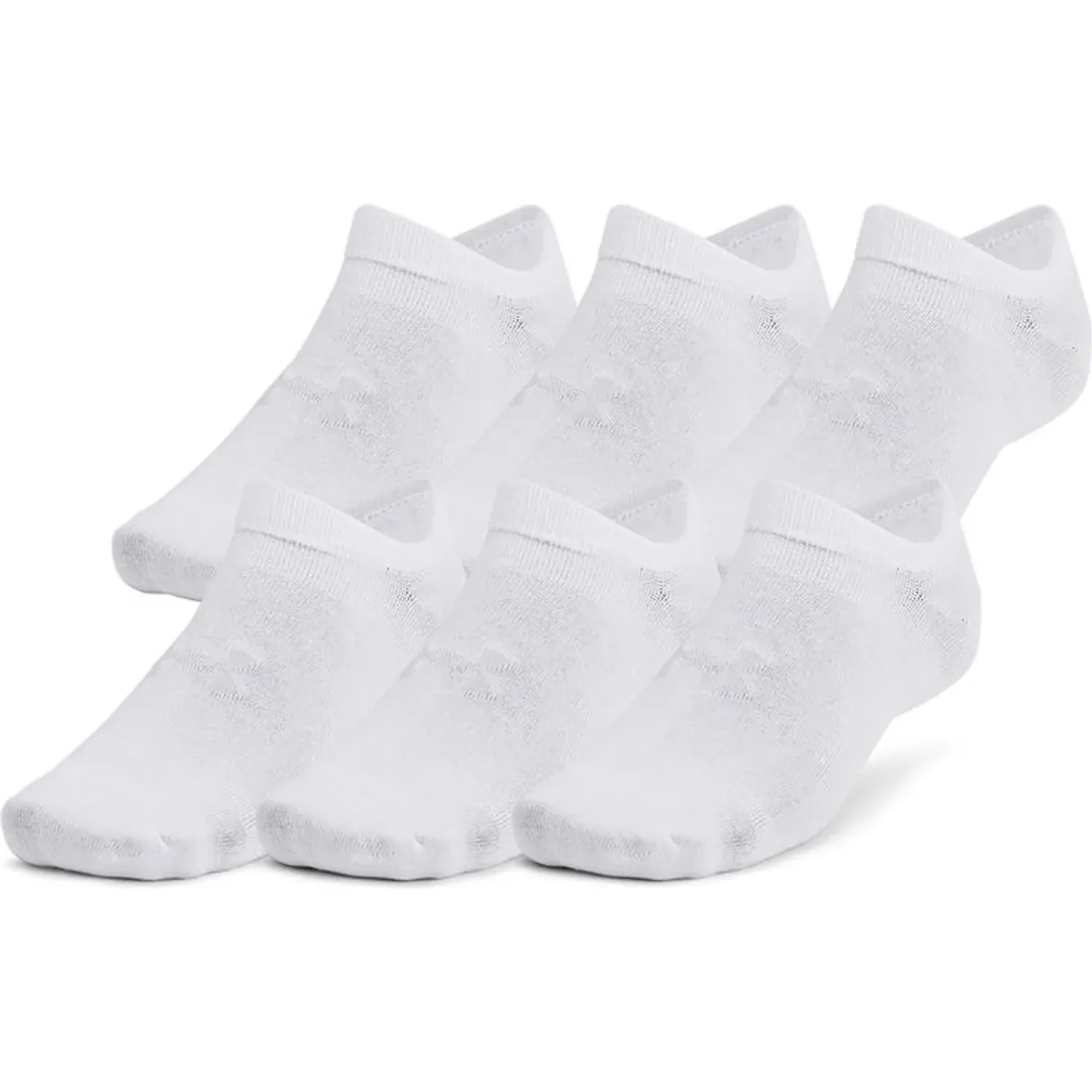 Medias Under Armour Invisibles Training Unisex Adulto Essential No Show - 6 Pares color blanco | Platanitos